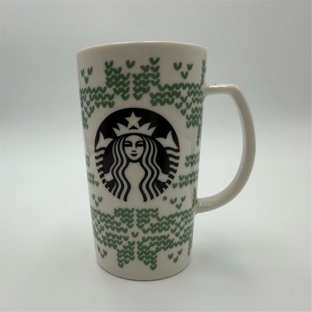 Starbucks Holiday Siren Tall Ceramic‎ Mug Cup 16 oz White 2016